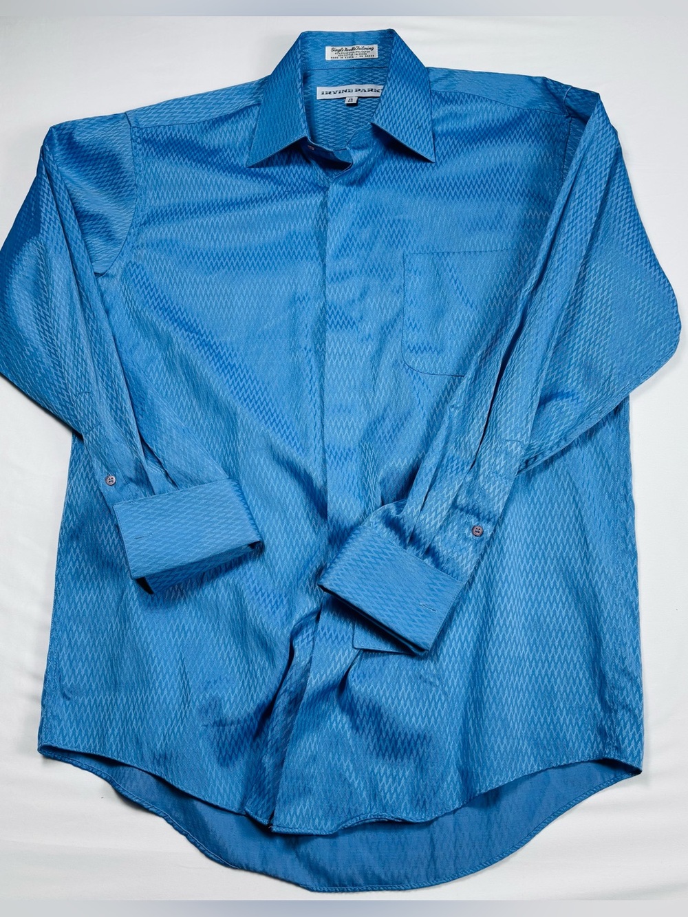 Irvine Park Men's Blue Dress Shirt